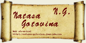 Nataša Gotovina vizit kartica